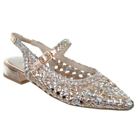 TOP3 24466 Zapato Piel Confort Fiesta Hebilla Tacón Mujer