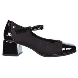Amarpies 27121 Zapato Mercedita Confort Charol Tacón Mujer