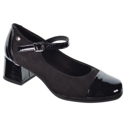 Amarpies 27121 Zapato Mercedita Confort Charol Tacón Mujer
